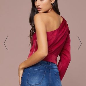 Bebe Aubree One Shoulder Top